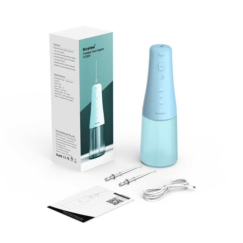 Fungsi Pijat Flosser Air Tanpa Kabel, Irigator Oral Portabel Benang Gigi