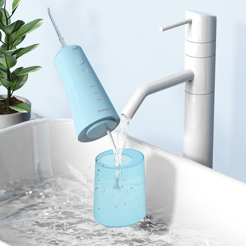 Fungsi Pijat Flosser Air Tanpa Kabel, Irigator Oral Portabel Benang Gigi