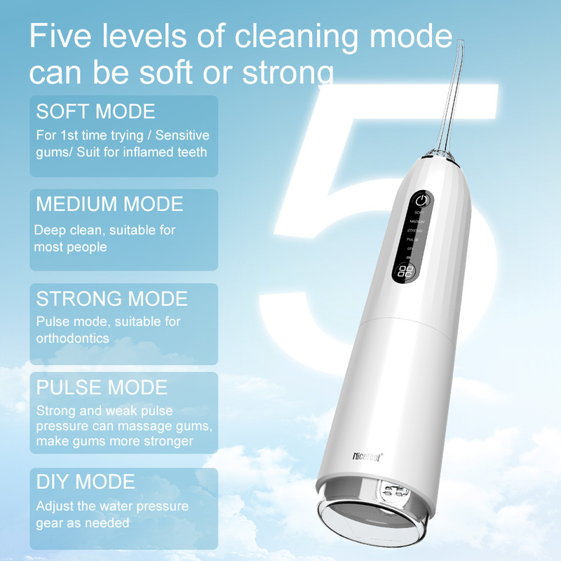 5+ Mode Kerja Ipx7 Electric Water Jet 300ml Kebersihan Mulut Oral Irrigator Teeth Cleaner Air Dental Pik Flosser