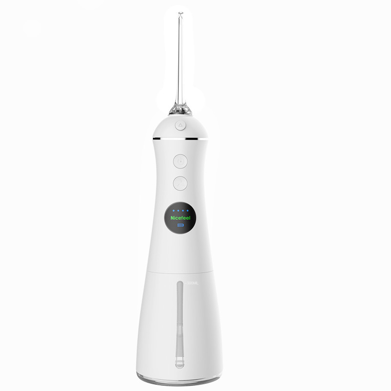 IPX7 Isi Ulang Oral Irrigator 300mL, Flosser Air Portabel Untuk Membersihkan Gigi