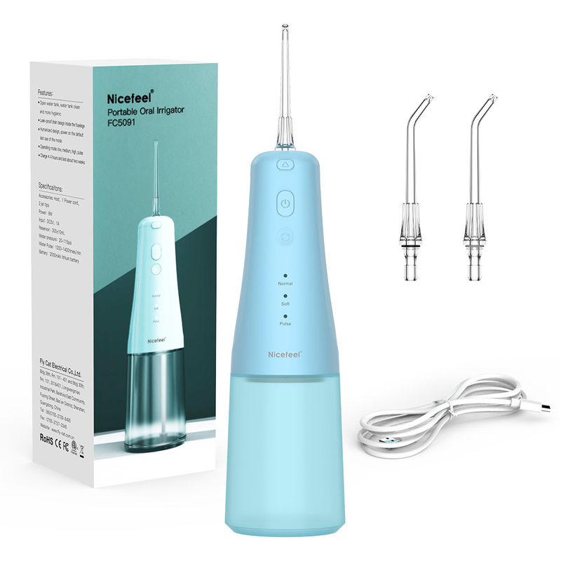 Cordless Water Dental Flosser Irrigator Lisan Isi Ulang Portabel
