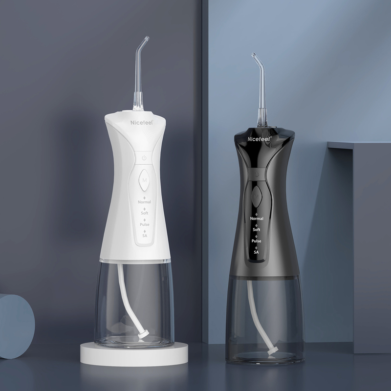 Tipe C Pengisian ABS Nicefeel Cordless Water Flosser 4 Jam Pengisian Cepat