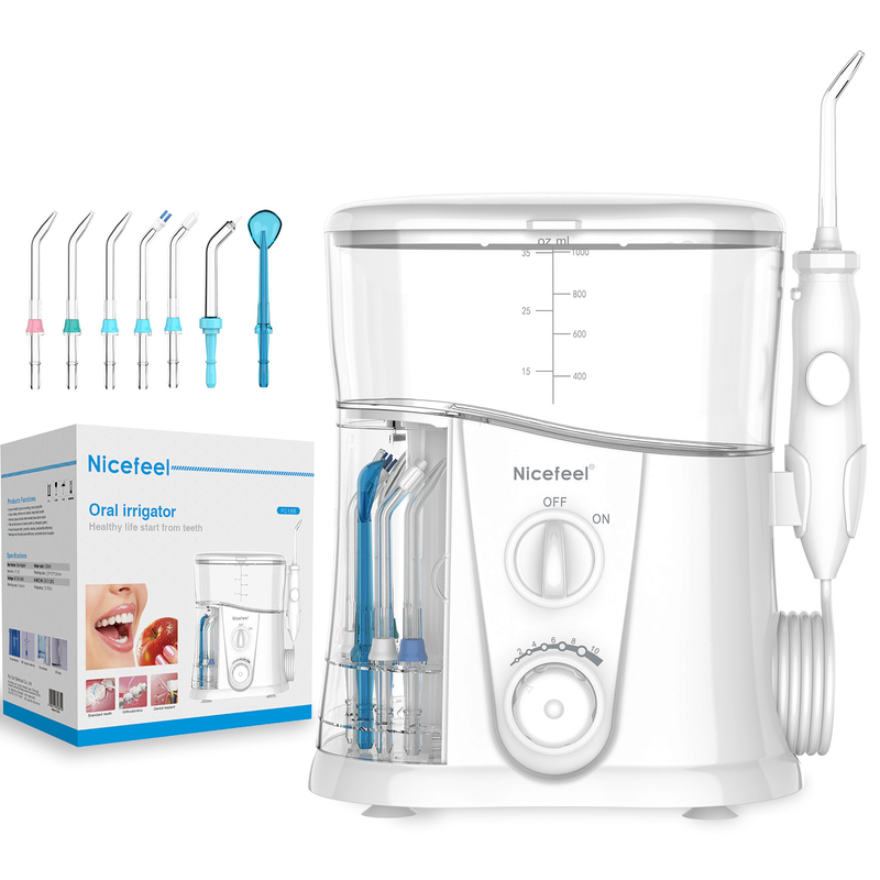 Flosser Air Tangki Putih Dengan Food Grade ABS Nozzle Untuk Perawatan Mulut