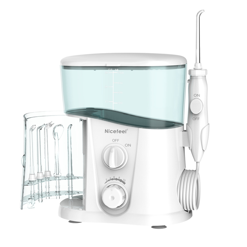 Flosser Air Tangki Putih Dengan Food Grade ABS Nozzle Untuk Perawatan Mulut