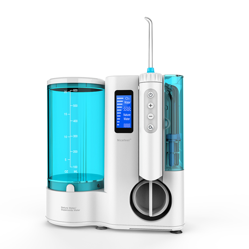 Ozon Putih Irigator Oral Dental Air Flosser 240V Dengan Lampu LED Tekanan Tinggi