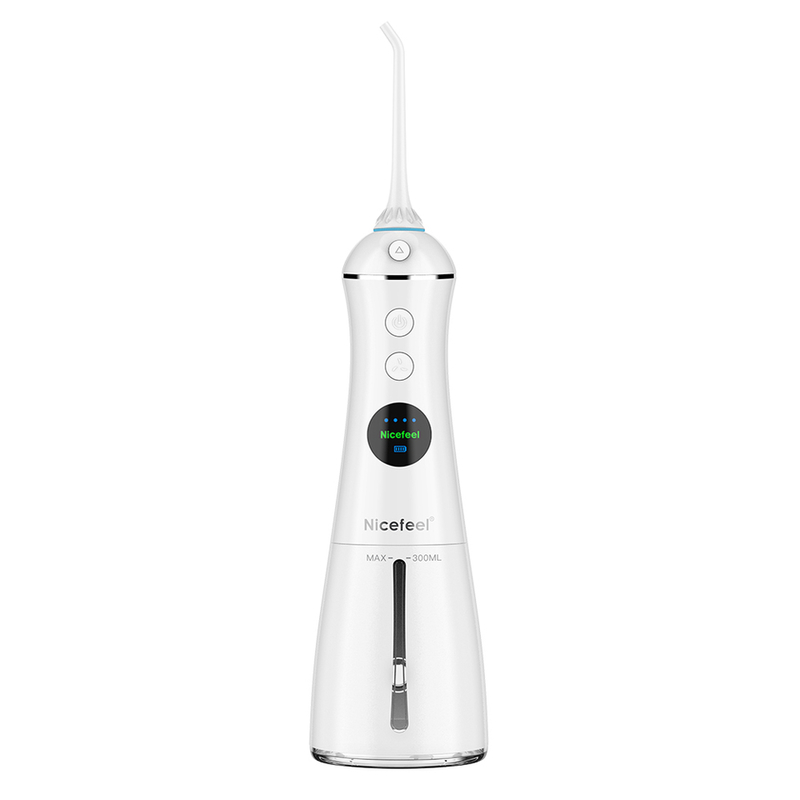 IPX7 Waterproof Nicefeel Air Flosser 2 Nozzles 100-240V Tegangan