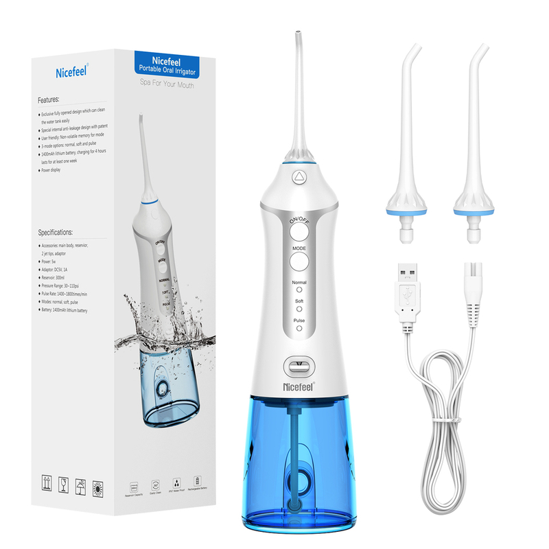 Kompak DIY Air Flosser - 0.3kg - Frekuensi denyut jantung 1400-1700 kali/menit - 18.5*8.5*5.5cm