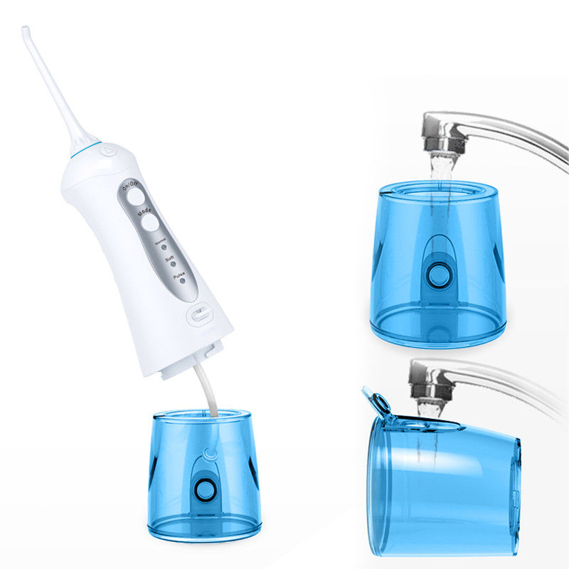 Flosser Air Tanpa Kabel, Pembersih Gigi Portabel Dengan 3 Mode, Pembersihan Kuat, Tangki Air 300ML, Tahan Air IPX7