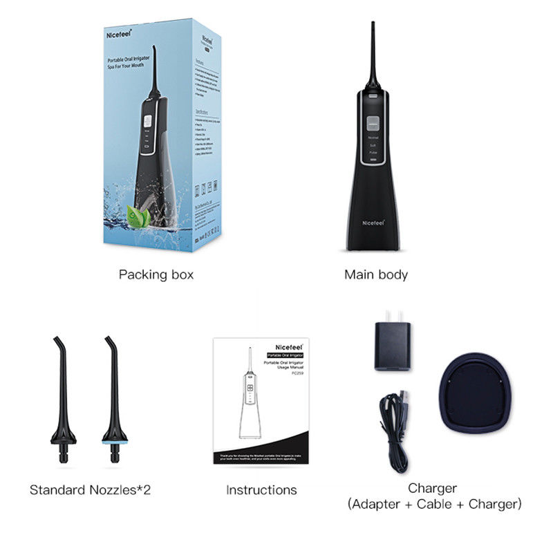 Flosser Air Pengisian Nirkabel Portabel, Oral Irrigator Pembersihan Gigi Gusi Pijat (IPX7 Tahan Air/3 Model)