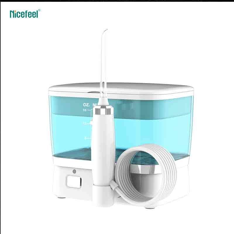 Flosser Air Gigi Listrik 500ml Portabel 1400-1800 Kali / Min Water Jet Pulse