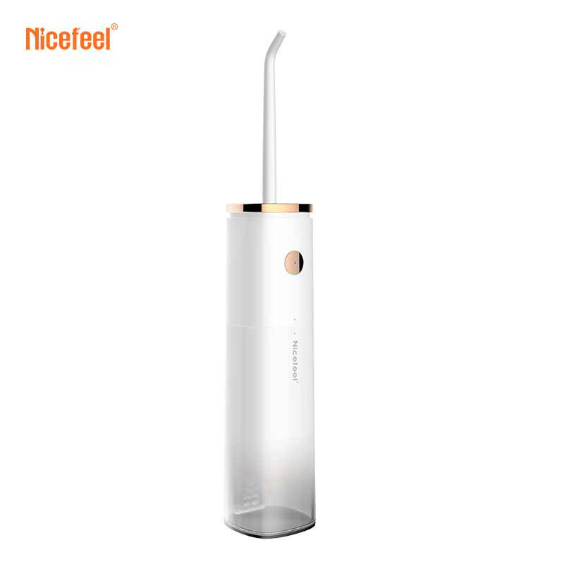 Flosser Air Tanpa Kabel Sonic Portabel Pembersihan Dalam Isi Ulang Dengan Empat Nozel