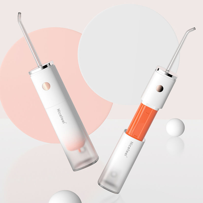 Flosser Air Tanpa Kabel Sonic Portabel Pembersihan Dalam Isi Ulang Dengan Empat Nozel