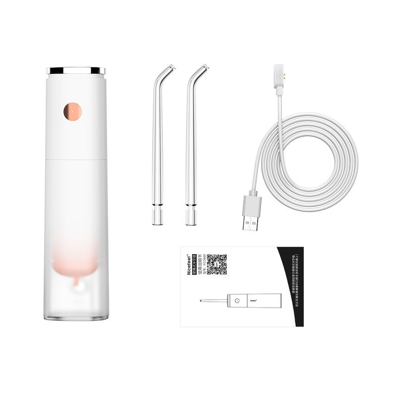 Flosser Air Tanpa Kabel Sonic Portabel Pembersihan Dalam Isi Ulang Dengan Empat Nozel