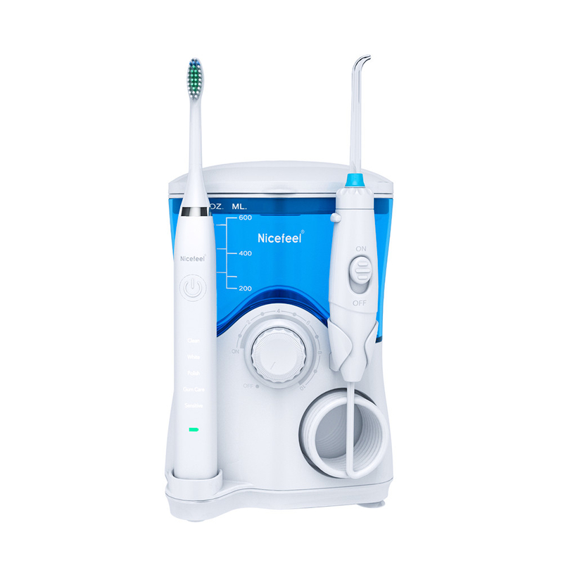18W 30-120psi All In One Sikat Gigi Dan Flosser Bahan PC ABS yang Disetujui FDA