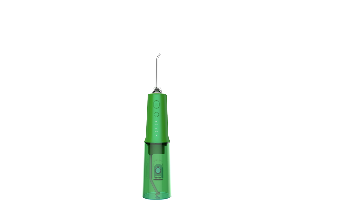 Tanpa Kabel 320ml Travel Water Flosser Teeth Cleaner 360 Derajat Rotating Long Jet Tips